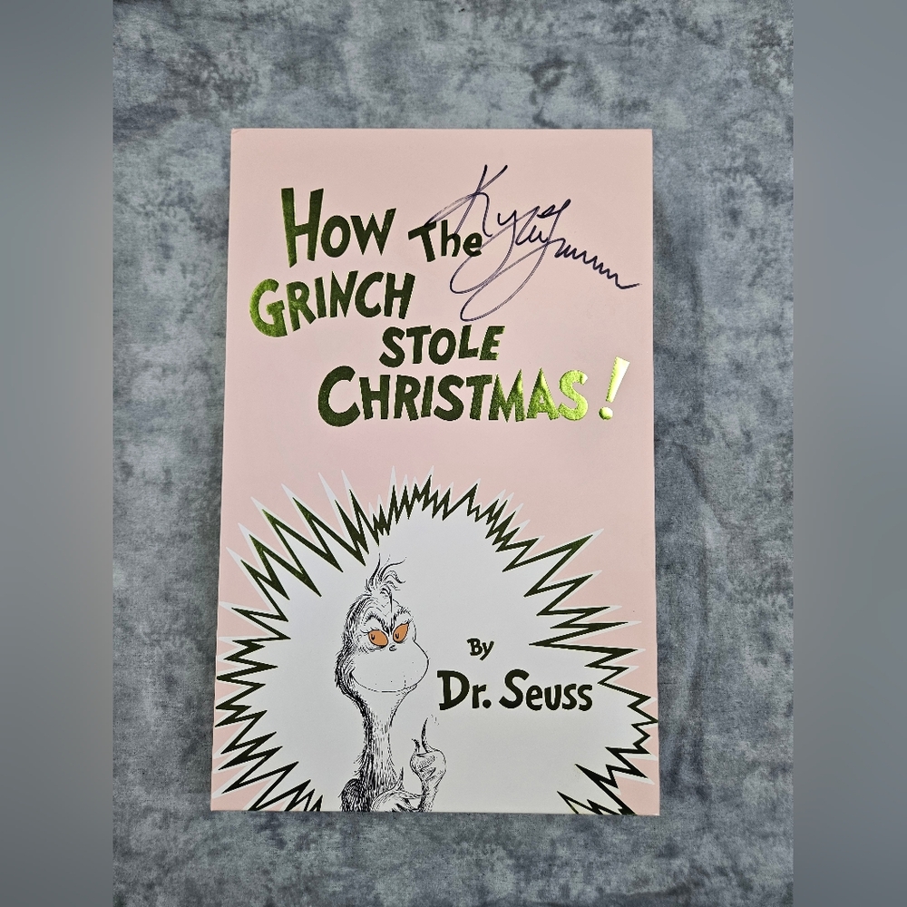 Kylie Jenner Autographed Signed Grinch PR Box NEW Cosmetics Never Been Used!